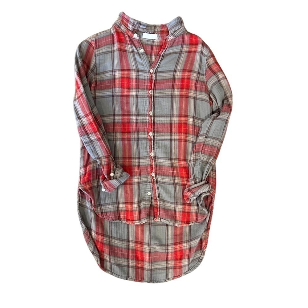 CP Shades 100% Cotton High- Low Button Down